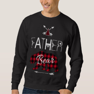 Father Bear Buffalo Plaid Matching Family Camping Sweatshirt