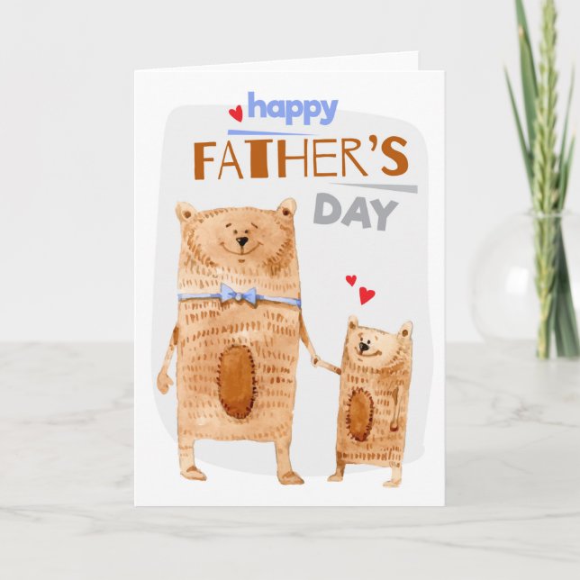 Father Bear Photo Greeting Card (Front)