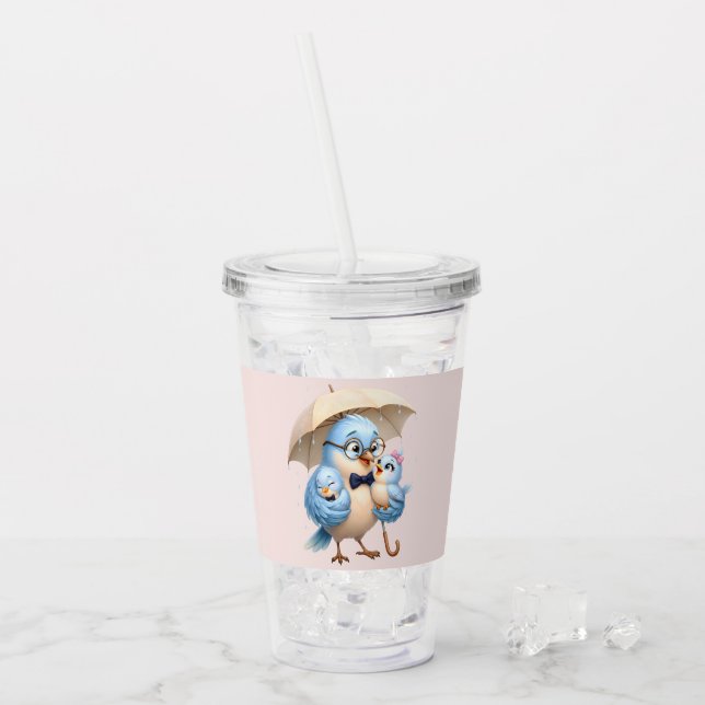 Father Bird Acrylic Cup With Straw (Front Ice)