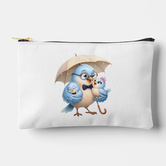 Father Bird Cosmetic Pouch Dad Gift (Front)