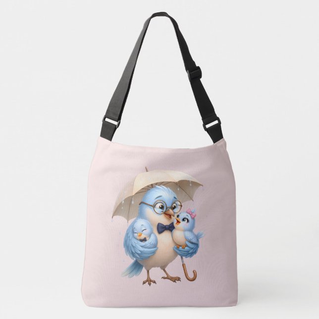 Father Bird Family Tote Bag (Front)