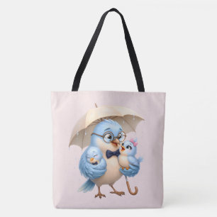 Father Bird Family Tote Bag Gift