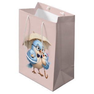 Father Bird Gift Bag Cute Family Design