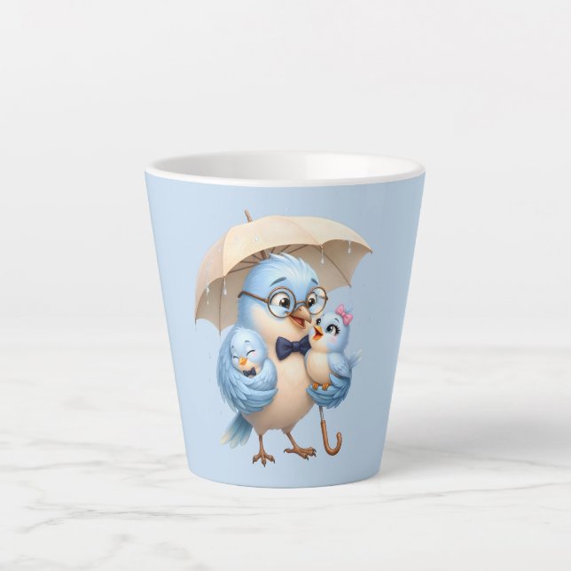Father Bird Latte Cup Cosy Morning Drinkware (Front)