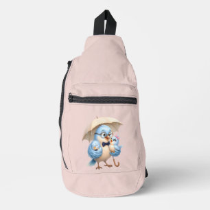 Father Bird Sling Bag Cute Family Design