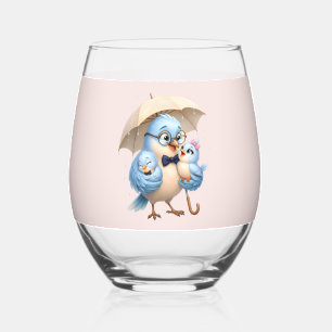 Father Bird Stemless Glass