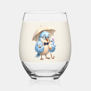 Father Bird Stemless Glass Dad Gift