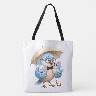 Father Bird Tote Bag Family Love Gift