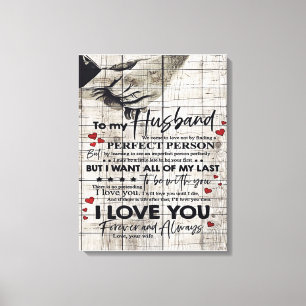 Father Birthday Gift   Letter To My Husband Canvas Print