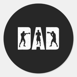 Father Boxing Competition Training Boxing Club Dad Classic Round Sticker
