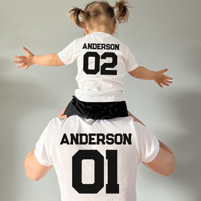 Father Child Son Daughter Sport Team Name Matching T-Shirt (Creator Uploaded)