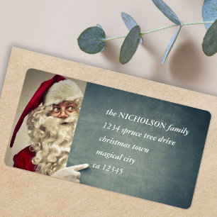 Father Christmas Address Label   Santa Claus Photo