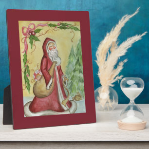 Father Christmas Art Decoration  Plaque