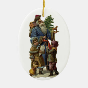 Father Christmas Ceramic Tree Decoration