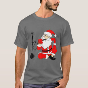 Father Christmas Smoking Shisha Water Pipe Gift Ou T-Shirt