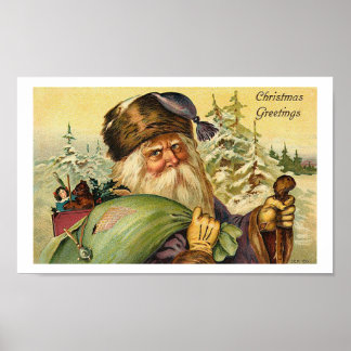 Father Christmas - Vintage Art Poster