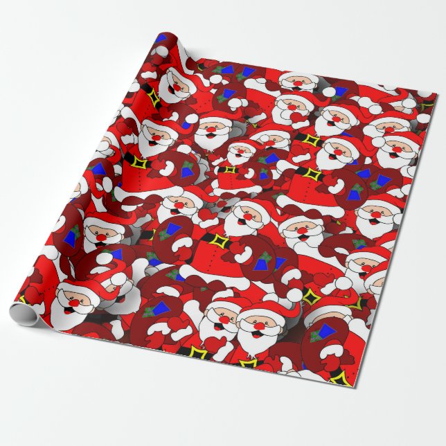 Father Christmas wrapping paper / gift wrap (Unrolled)