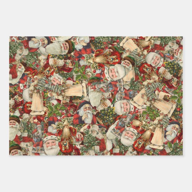 Father Christmas Wrapping Paper Sheet (Front)