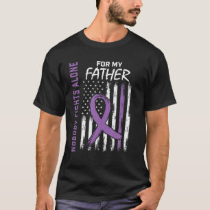 Father Dad Alzheimers Awareness Flag Dementia Fami T-Shirt