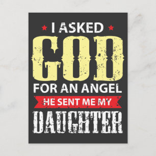 Father Daughter Angel - Family Love Postcard