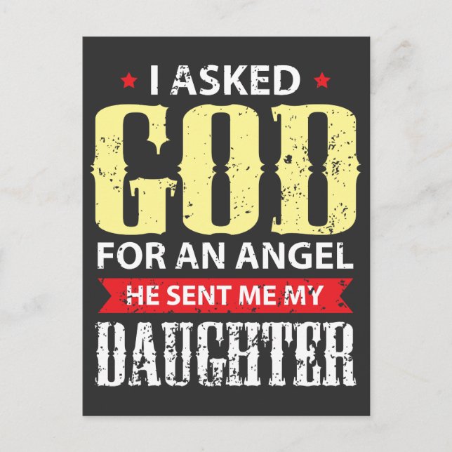 Father Daughter Angel - Family Love Postcard (Front)