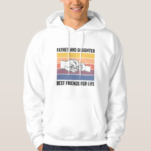 Father Daughter Best Friends for Life Vintage Desi Hoodie