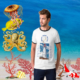 Father Daughter Bond Lighthouse Best Dad Ever Blue T-Shirt