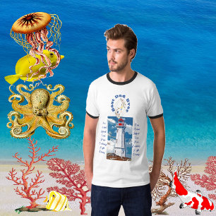 Father Daughter Bond Lighthouse Best Dad Ever Blue T-Shirt