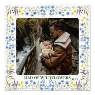 Father Daughter Custom Photo Wildflower  Print