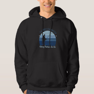 Father Daughter Fishing Partner For Life Retro Mat Hoodie