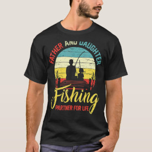 Father Daughter Fishing Partner For Life Retro Mat T-Shirt