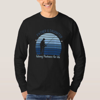 Father Daughter Fishing Partner For Life Retro Mat T-Shirt