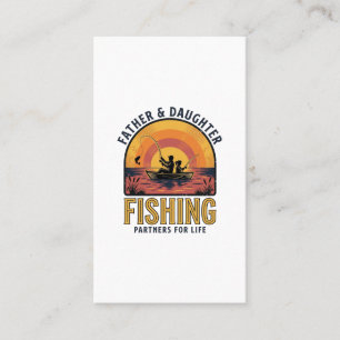 Father Daughter Fishing Partners for Life Shirt De Business Card