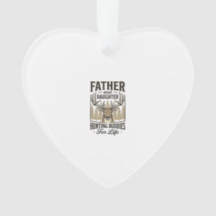 Father Daughter Hunting Buddies Deer Shirt Design_ Ornament