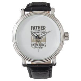 Father Daughter Hunting Buddies Deer Shirt Design_ Watch