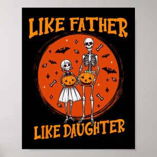Father Daughter Matching Halloween Costume  Poster