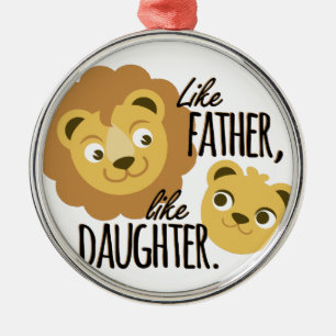 Father Daughter Metal Tree Decoration