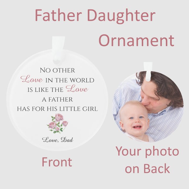 Father Daughter Ornament with Photo (Creator Uploaded)