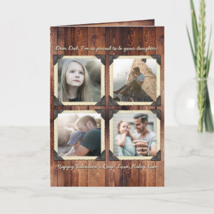 Father Daughter Personalised Instagram Photo Grid Holiday Card