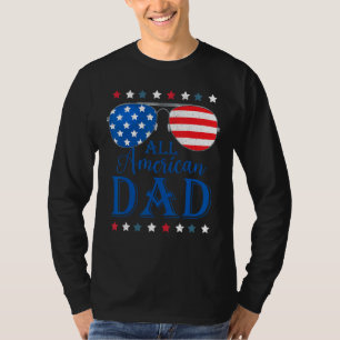 Father Day All American Dad Patriotic USA Flag 4t T-Shirt