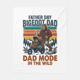 Father Day Bigfoot Dad Shirt Camping Legend Father Fleece Blanket