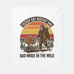 Father Day Bigfoot Dad Shirt Camping Legend Father Fleece Blanket