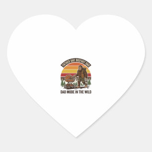 Father Day Bigfoot Dad Shirt Camping Legend Father Heart Sticker