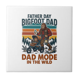 Father Day Bigfoot Dad Shirt Camping Legend Father Tile