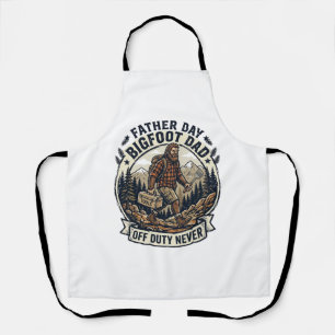 Father Day Bigfoot Dad Shirt Dad Mode In The Wild  Apron