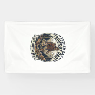 Father Day Bigfoot Dad Shirt Dad Mode In The Wild  Banner