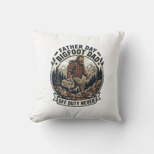 Father Day Bigfoot Dad Shirt Dad Mode In The Wild Cushion