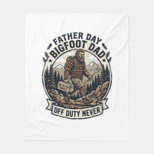 Father Day Bigfoot Dad Shirt Dad Mode In The Wild  Fleece Blanket