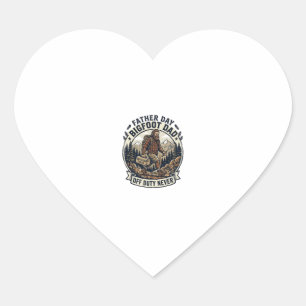 Father Day Bigfoot Dad Shirt Dad Mode In The Wild  Heart Sticker