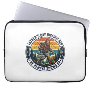 Father Day Bigfoot Dad Shirt Funny Forest Legend D Laptop Sleeve